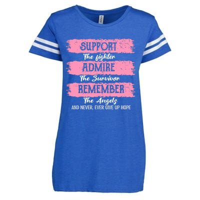 Breast Cancer Support Admire Honor Breast Cancer Awareness Enza Ladies Jersey Football T-Shirt