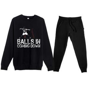 Baseball Catcher Softball Catcher Baseball Fan Premium Crewneck Sweatsuit Set