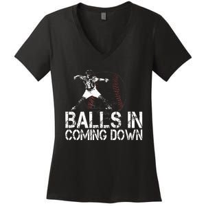 Baseball Catcher Softball Catcher Baseball Fan Women's V-Neck T-Shirt