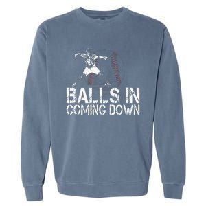 Baseball Catcher Softball Catcher Baseball Fan Garment-Dyed Sweatshirt