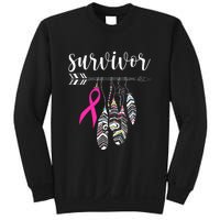 Breast Cancer Survivor Warrior Pink Breast Cancer Ribbon Sweatshirt