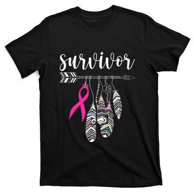 Breast Cancer Survivor Warrior Pink Breast Cancer Ribbon T-Shirt