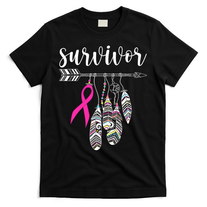 Breast Cancer Survivor Warrior Pink Breast Cancer Ribbon T-Shirt