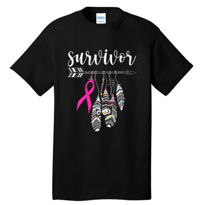 Breast Cancer Survivor Warrior Pink Breast Cancer Ribbon Tall T-Shirt