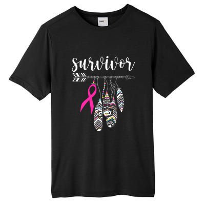 Breast Cancer Survivor Warrior Pink Breast Cancer Ribbon Tall Fusion ChromaSoft Performance T-Shirt