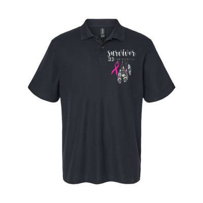 Breast Cancer Survivor Warrior Pink Breast Cancer Ribbon Softstyle Adult Sport Polo