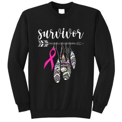 Breast Cancer Survivor Warrior Pink Breast Cancer Ribbon Tall Sweatshirt