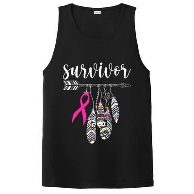 Breast Cancer Survivor Warrior Pink Breast Cancer Ribbon PosiCharge Competitor Tank