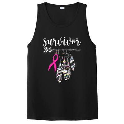 Breast Cancer Survivor Warrior Pink Breast Cancer Ribbon PosiCharge Competitor Tank