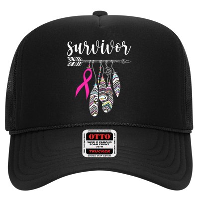 Breast Cancer Survivor Warrior Pink Breast Cancer Ribbon Trucker Hat