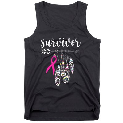 Breast Cancer Survivor Warrior Pink Breast Cancer Ribbon Tank Top