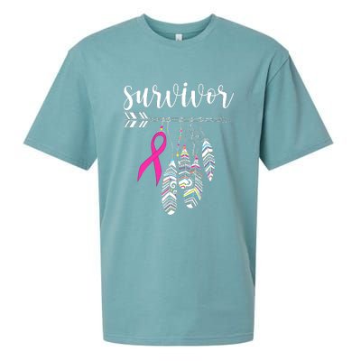 Breast Cancer Survivor Warrior Pink Breast Cancer Ribbon Sueded Cloud Jersey T-Shirt