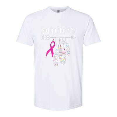 Breast Cancer Survivor Warrior Pink Breast Cancer Ribbon Softstyle CVC T-Shirt