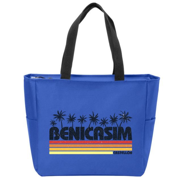 Benicasim Castellon Spain Retro Tourism Great Gift Zip Tote Bag