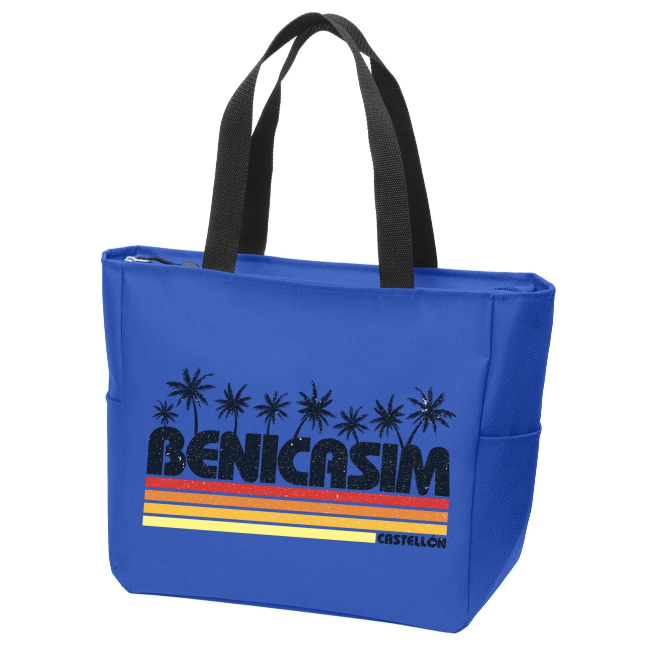 Benicasim Castellon Spain Retro Tourism Great Gift Zip Tote Bag