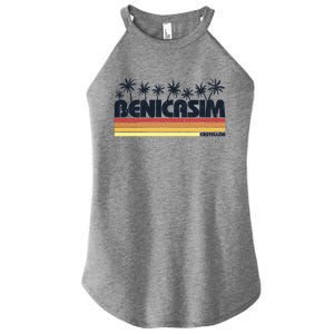 Benicasim Castellon Spain Retro Tourism Great Gift Women’s Perfect Tri Rocker Tank