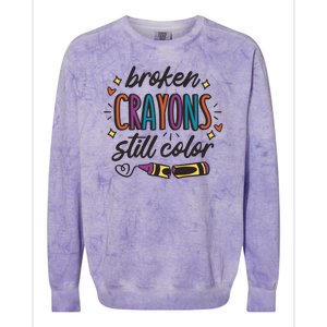 Broken Crayons Still Color Colorblast Crewneck Sweatshirt