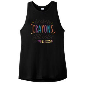 Broken Crayons Still Color Ladies PosiCharge Tri-Blend Wicking Tank