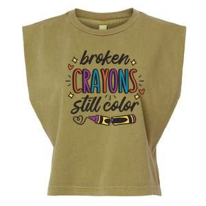 Broken Crayons Still Color Garment-Dyed Women's Muscle Tee