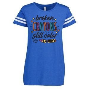 Broken Crayons Still Color Enza Ladies Jersey Football T-Shirt