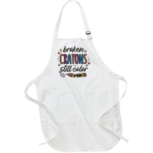 Broken Crayons Still Color Full-Length Apron With Pockets