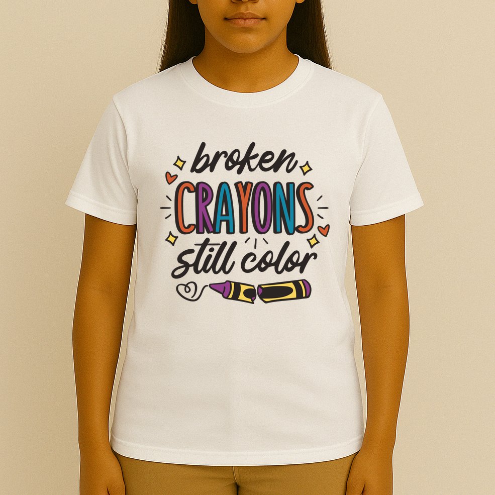 Broken Crayons Still Color T-Shirt