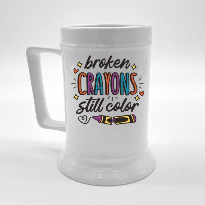 Broken Crayons Still Color Beer Stein