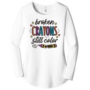 Broken Crayons Still Color Women's Perfect Tri Tunic Long Sleeve Shirt