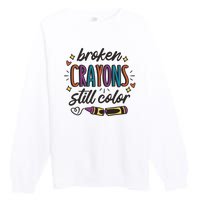 Broken Crayons Still Color Premium Crewneck Sweatshirt