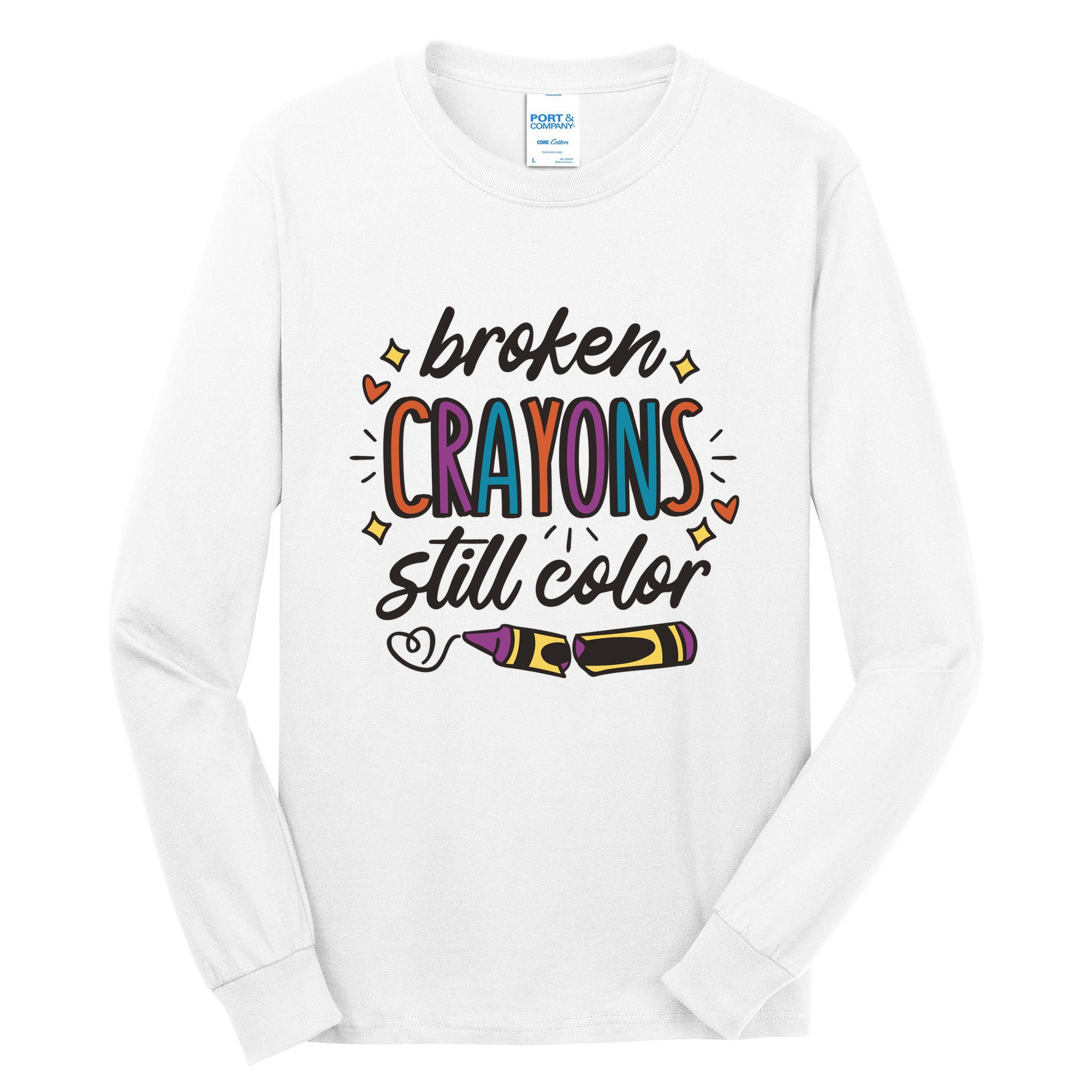 Broken Crayons Still Color Tall Long Sleeve T-Shirt