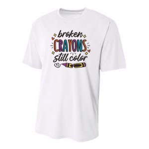 Broken Crayons Still Color Youth Performance Sprint T-Shirt