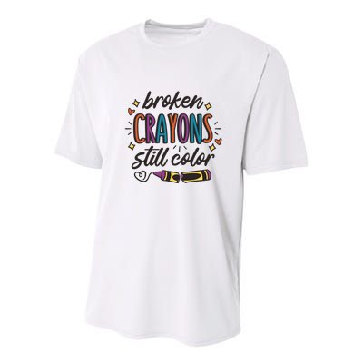 Broken Crayons Still Color Youth Performance Sprint T-Shirt