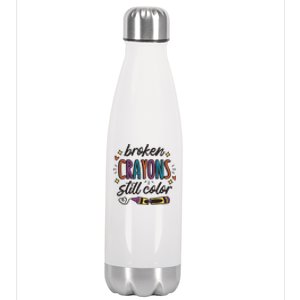 Broken Crayons Still Color Stainless Steel Insulated Water Bottle