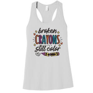 Broken Crayons Still Color Women's Racerback Tank