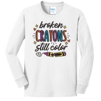 Broken Crayons Still Color Kids Long Sleeve Shirt