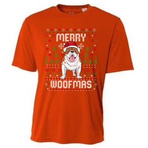 Bulldog Christmas Sweater Ugly Xmas Merry Woofmas Cool Gift Cooling Performance Crew T-Shirt