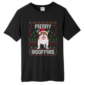 Bulldog Christmas Sweater Ugly Xmas Merry Woofmas Cool Gift Tall Fusion ChromaSoft Performance T-Shirt