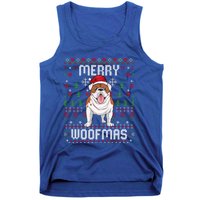 Bulldog Christmas Sweater Ugly Xmas Merry Woofmas Cool Gift Tank Top