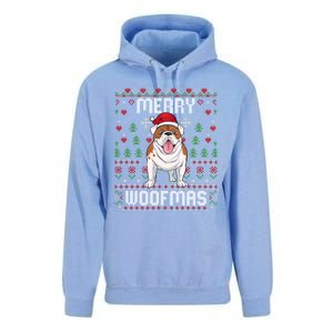 Bulldog Christmas Sweater Ugly Xmas Merry Woofmas Cool Gift Unisex Surf Hoodie