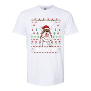 Bulldog Christmas Sweater Ugly Xmas Merry Woofmas Cool Gift Softstyle CVC T-Shirt