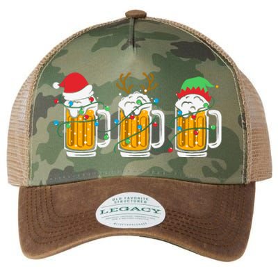 Beer Christmas Santa Reinbeer Xmas Light Xmas Holiday Legacy Tie Dye Trucker Hat