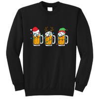 Beer Christmas Santa Reinbeer Xmas Light Xmas Holiday Sweatshirt