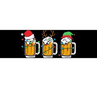 Beer Christmas Santa Reinbeer Xmas Light Xmas Holiday Bumper Sticker