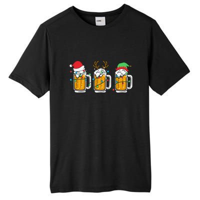 Beer Christmas Santa Reinbeer Xmas Light Xmas Holiday Tall Fusion ChromaSoft Performance T-Shirt