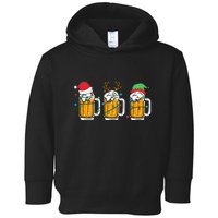 Beer Christmas Santa Reinbeer Xmas Light Xmas Holiday Toddler Hoodie