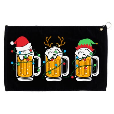 Beer Christmas Santa Reinbeer Xmas Light Xmas Holiday Grommeted Golf Towel