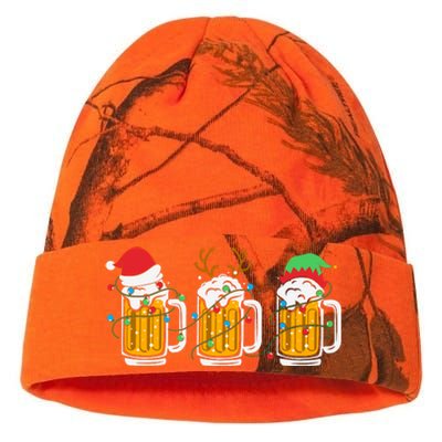 Beer Christmas Santa Reinbeer Xmas Light Xmas Holiday Kati Licensed 12" Camo Beanie