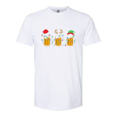 Beer Christmas Santa Reinbeer Xmas Light Xmas Holiday Softstyle CVC T-Shirt