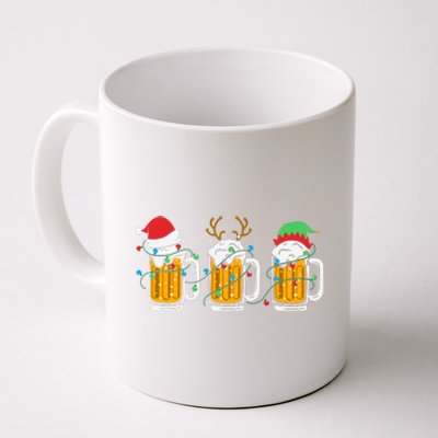 Beer Christmas Santa Reinbeer Xmas Light Xmas Holiday Coffee Mug