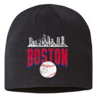 Boston City Skyline Retro Boston Baseball Vintage Sustainable Beanie